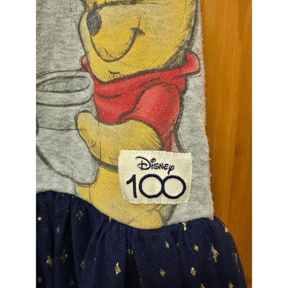 DISNEY 100 HOODED DRESS TULLE SKIRT GREY & NAVY BLUE COSPLAY ALICE GIRLS SMALL 6 - Picture 4 of 12